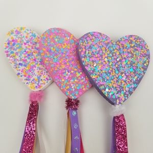 Glitter confetti Wand w/ GLITTER Purple